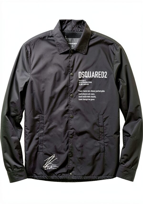 Parka Uomo Poliammide Nero Manica Lunga Chiusura Cerniera-3