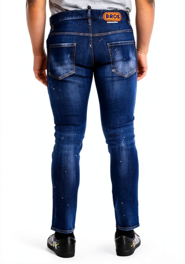 DSQUARED2 Jeans Slim Distrutti Blu Uomo Stretch Design-2