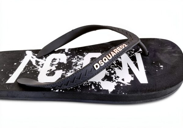 Dsquared2 ciabatte infradito gomma uomo nero FFM0001-2