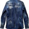 Camicia jeans Dsquared2 uomo cotone blu slavato manica lunga-4