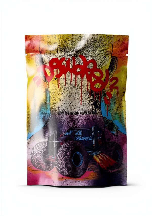 DSQUARED2 felpa uomo cotone stampa monster truck bianco-1