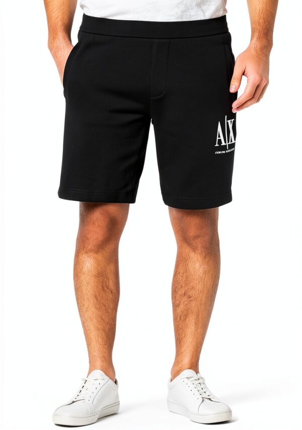 Armani Exchange Shorts Uomo Pantaloncini Cotone Nero