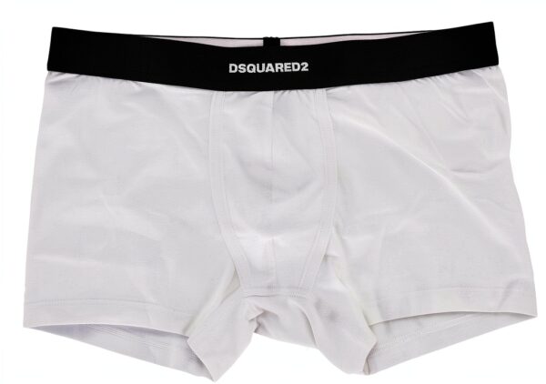 Boxer Dsquared2 cotone elastico bianco nero intimo uomo