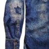 Camicia jeans Dsquared2 uomo cotone blu slavato manica lunga-1