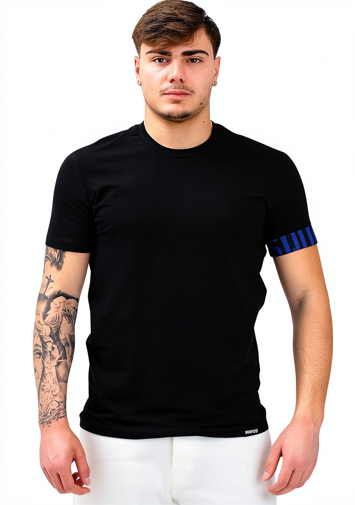 T-shirt uomo D9M3S5770 in cotone su sfondo neutro