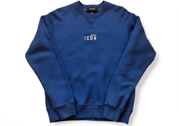 DSQUARED2 felpa girocollo cotone uomo azzurro taglia S