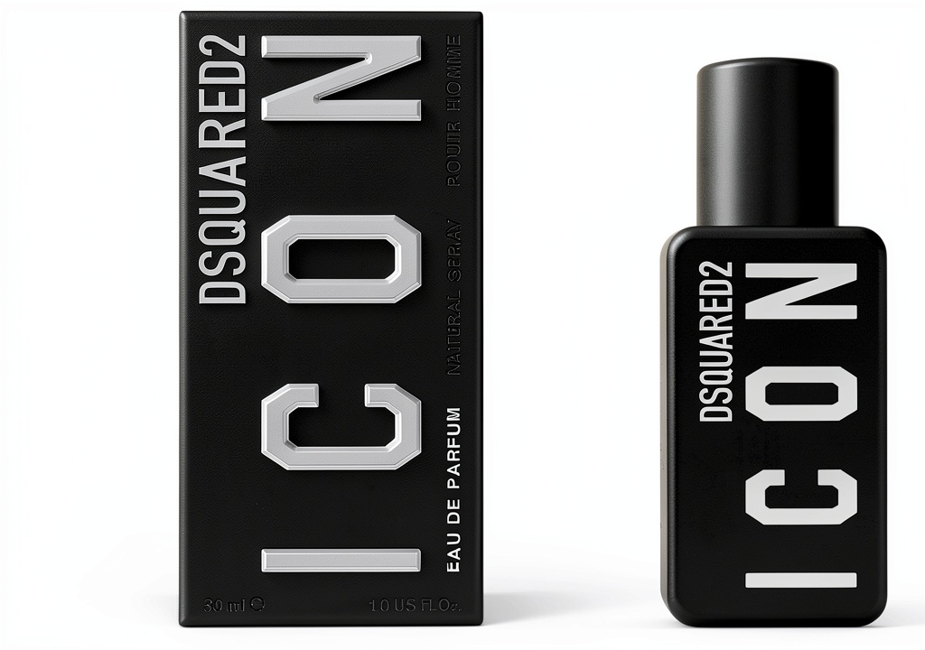 'DSquared2 Icon Pour Homme Eau de Parfum 30ml su sfondo elegante'