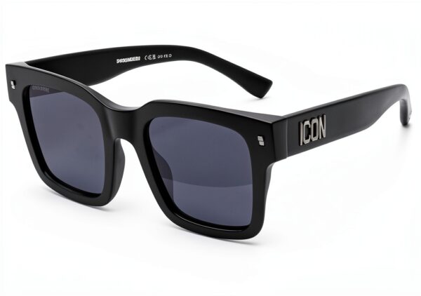 Dsquared2 occhiali da sole uomo nero matte design iconico