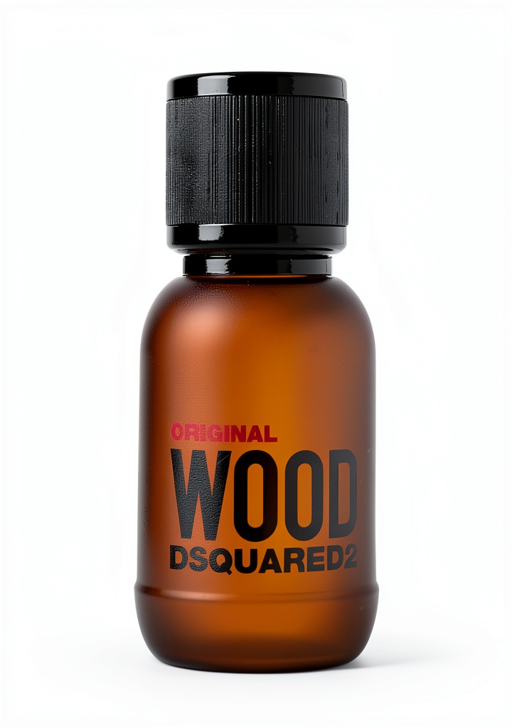 Flacone Dsquared2 Original Wood Pour Homme Edp su uno sfondo elegante