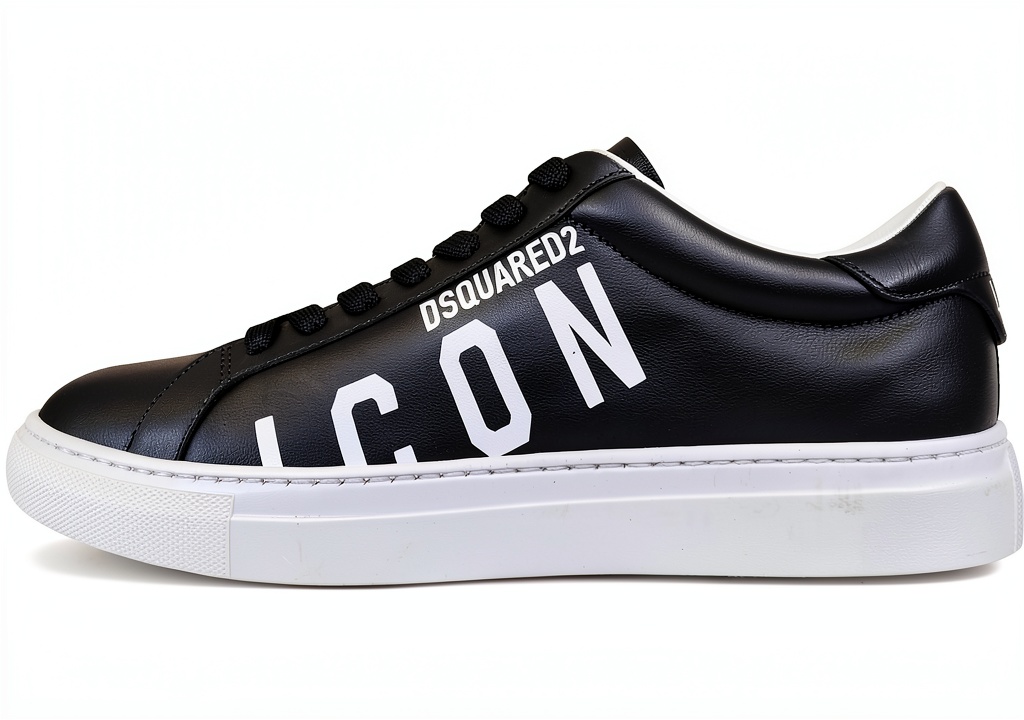 Scarpe DSQUARED2 Cassetta in bianco-blu su sfondo neutro