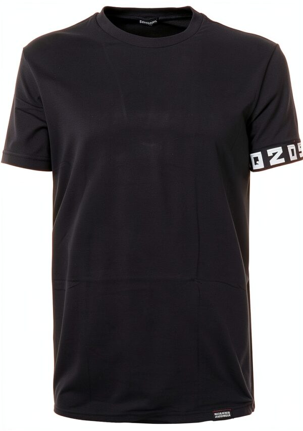 T-shirt DSQUARED2 Uomo Nero Cotone Manica Corta Modello