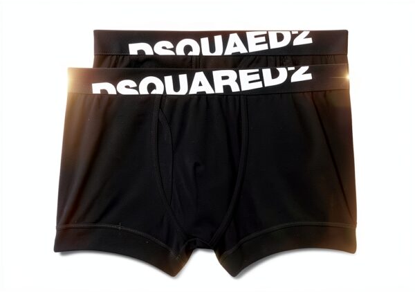 Boxer aderenti DSQUARED2 Nero confezione 2 materiale
