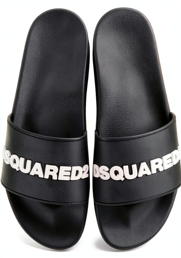 Ciabatte Uomo DSQUARED2 Nero Scarpe Sportive Made Italy