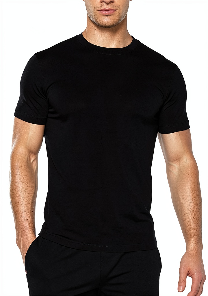 'T-shirt DSQUARED2 nera su sfondo neutro'