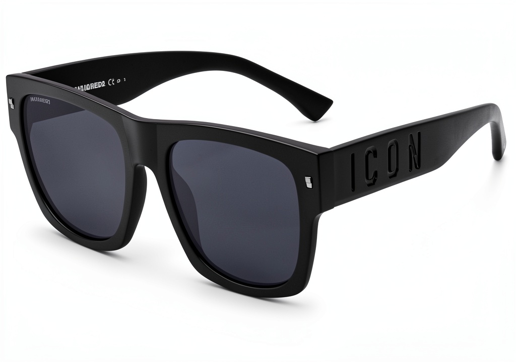 Occhiali da sole Dsquared2 Icon 0004/s in nero opaco su sfondo neutro