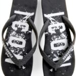 Dsquared2 ciabatte infradito gomma uomo nero FFM0001-0