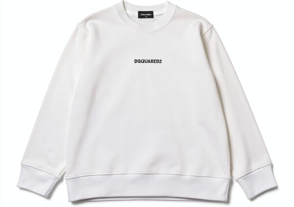 Felpa DSQUARED2 Bambine 16 Anni Bianco Senza Cappuccio