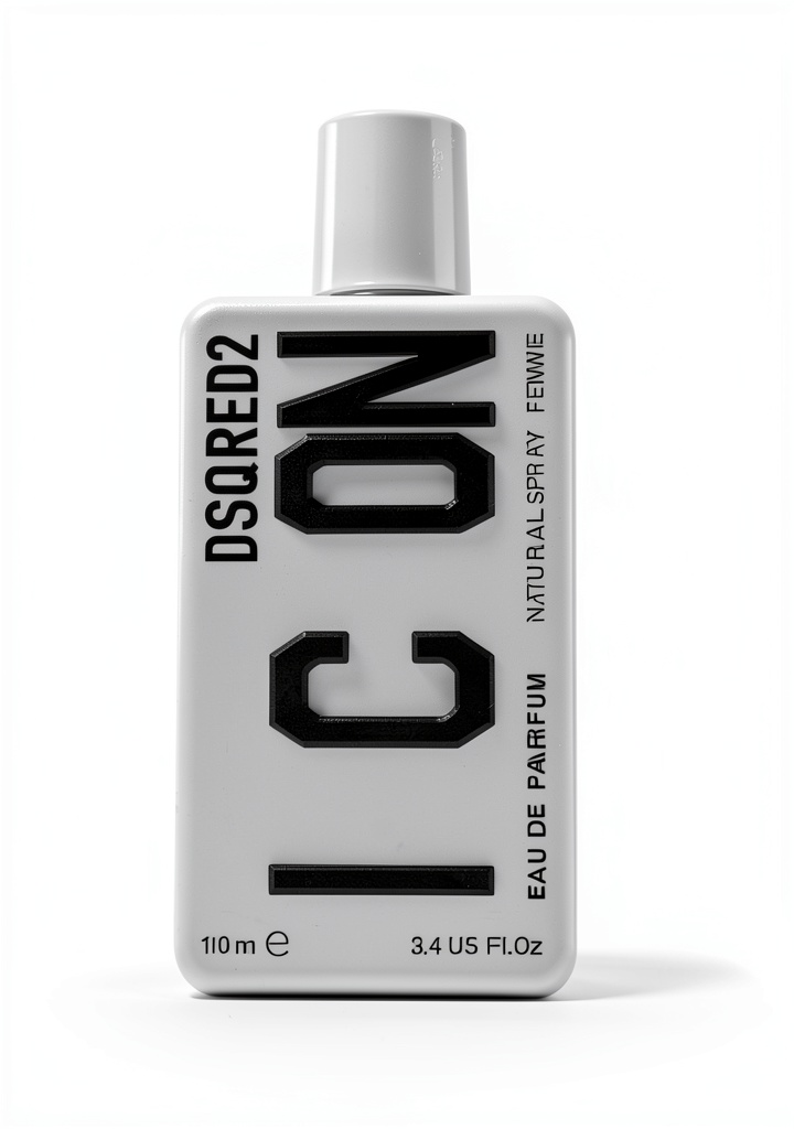 'DSquared2 Icon Pour Femme Eau de Parfum 100ml su un tavolo elegante'