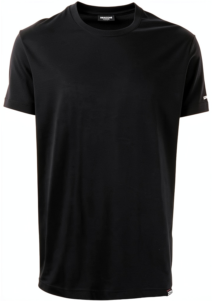Maglietta uomo DSQUARED2 cotone maniche corte nero M indossata su una sedia di legno in un ambiente domestico