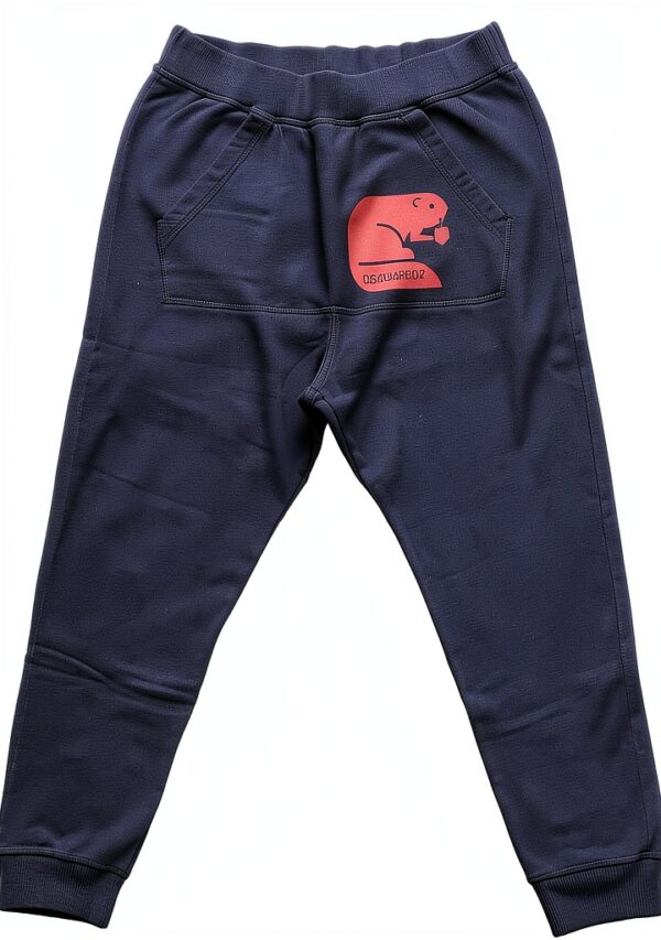 Pantaloni da Tuta DSQUARED2 Uomo Stampa Castoro Blu XXL