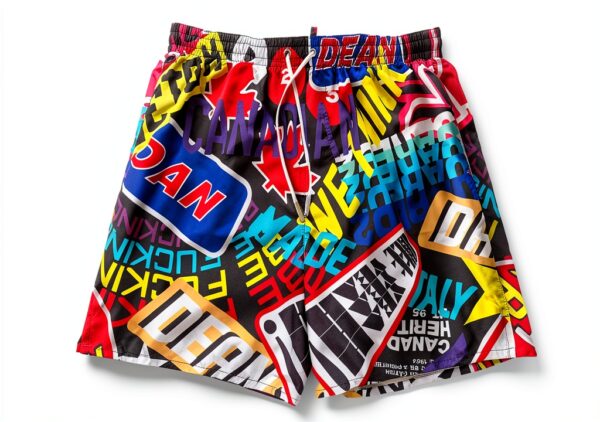 Dsquared Boxer Costume Bagno Uomo Nero Poliestere