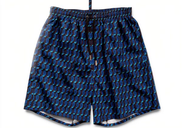 Costume da bagno uomo Dsquared2 boxer nero blu mare