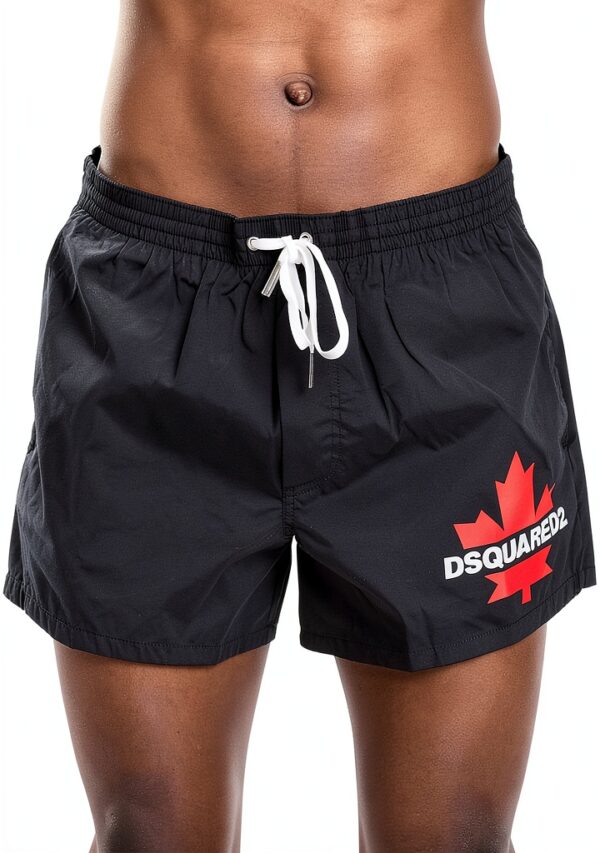 Shorts mare DSQUARED2 uomo logo stampa poliammide