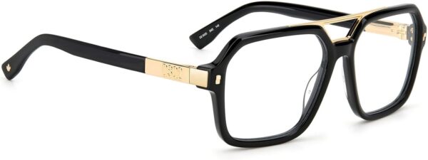 Occhiali Dsquared2 Uomo Nero Oro Montatura Design-2