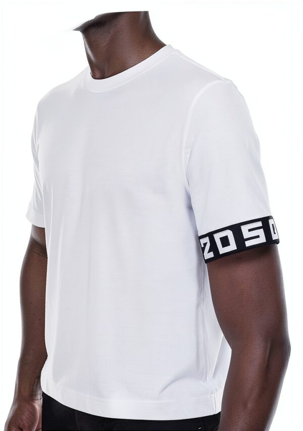 T-shirt Dsquared2 Uomo Bianco Cotone Maglia Casual-4