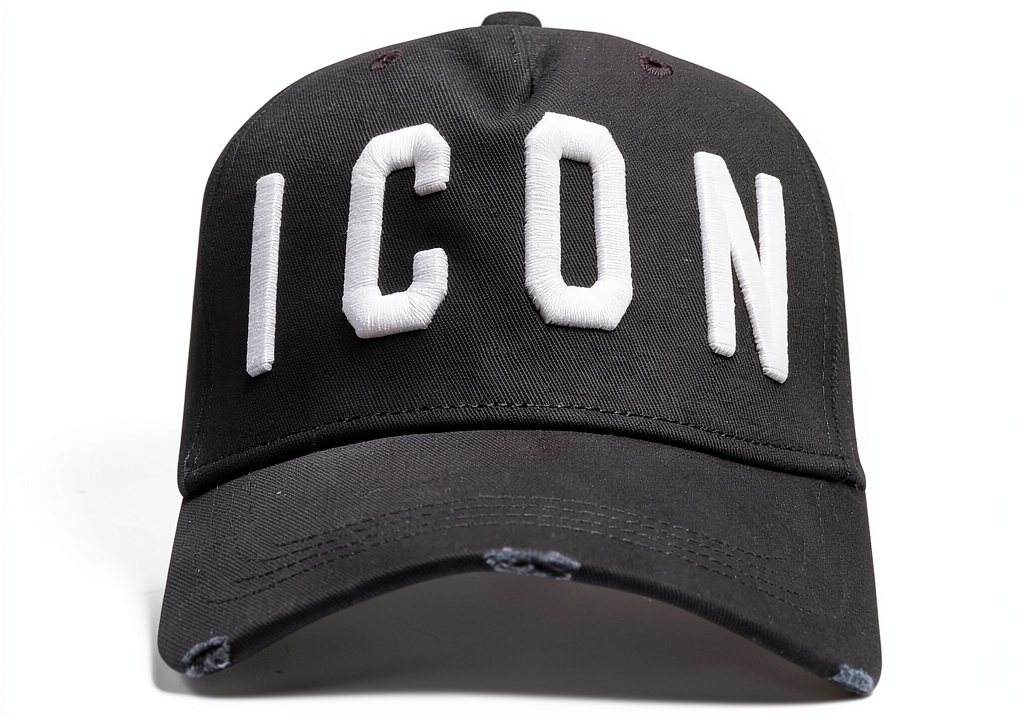 Dsquared2 ICON Cappellino nero bianco su sfondo urbano