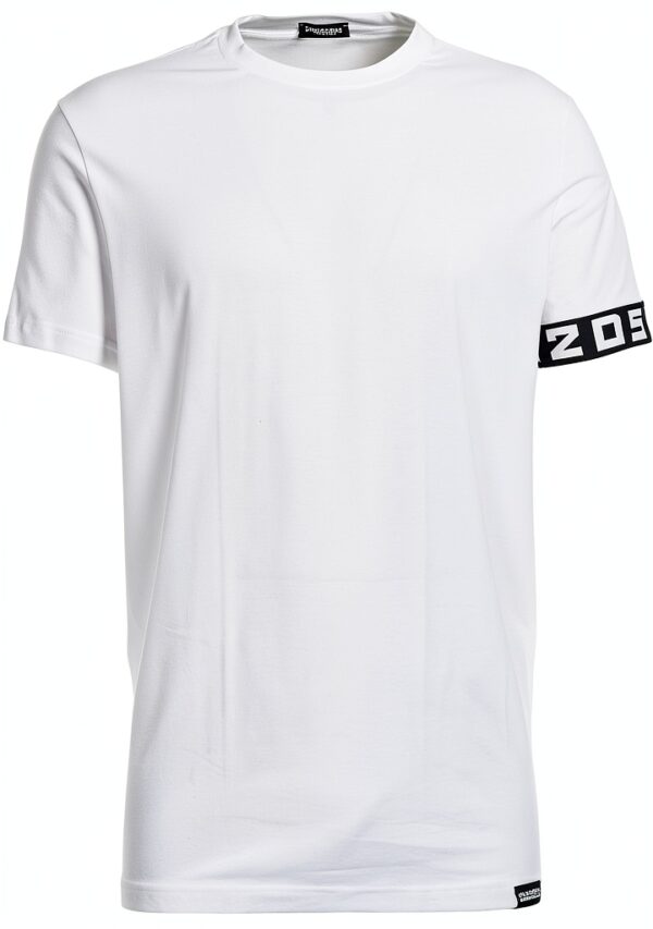 T-shirt Dsquared2 Uomo Bianco Cotone Maglia Casual-0