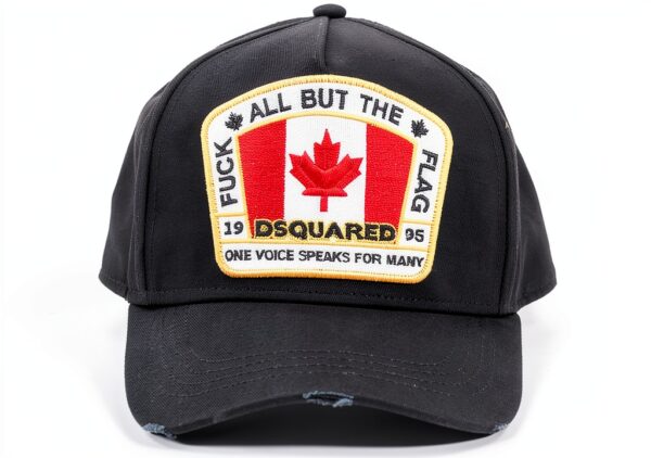Cappellino baseball Dsquared2 lavabile a mano uomo nero-0