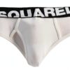Slip Uomo Dsquared2 Bianco Nero Taglie XS XXL Confortevole-3