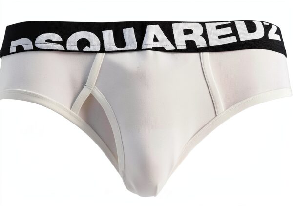 Slip Uomo Dsquared2 Bianco Nero Taglie XS XXL Confortevole-3