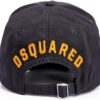 Dsquared2 Cappellino Nero Bianco Uomo Cotone Effetto Usato-4