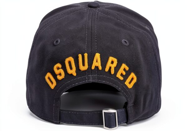 Dsquared2 Cappellino Nero Bianco Uomo Cotone Effetto Usato-4