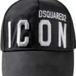 Cappellini da baseball Dsquared2 pelle rosso e bianco-0
