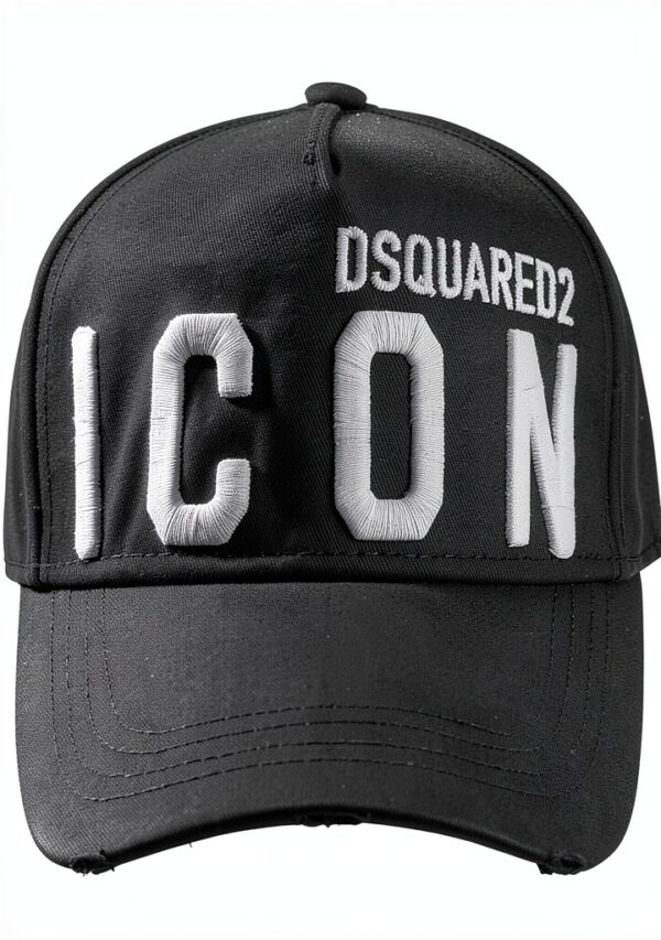 Cappellini da baseball Dsquared2 pelle rosso e bianco-0