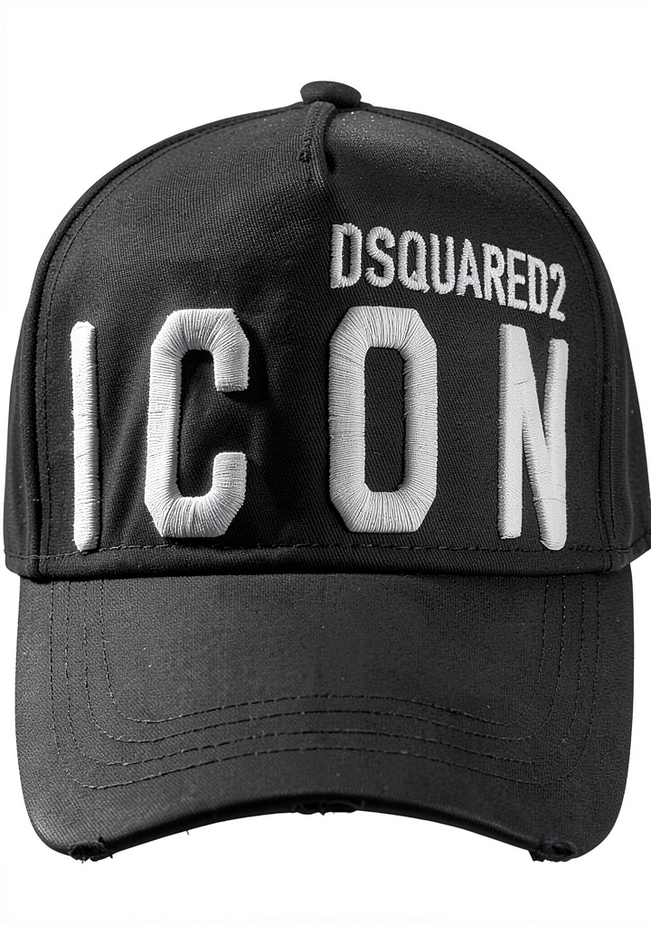 Cappellino da baseball Dsquared2 in pelle rosso e bianco