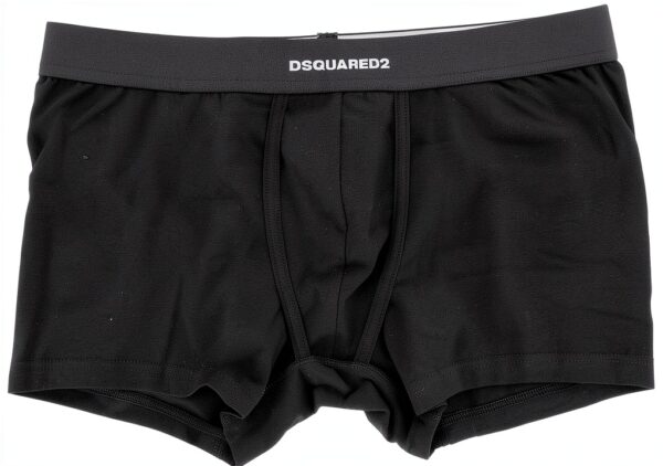 Boxer Dsquared2 uomo cotone elasticizzato nero-2