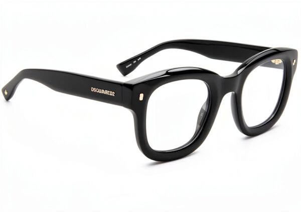 Occhiali da sole Dsquared2 D2 0091 Black Gold 48 mm con custodia-2