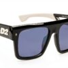Occhiali da sole uomo Dsquared2 D2 0127/S 80S/IR Black White 56 mm-2