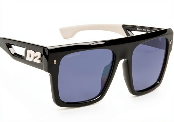 Occhiali da sole uomo Dsquared2 D2 0127/S 80S/IR Black White 56 mm-2