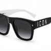 Occhiali da sole DSQUARED2 Icon 0004/s 55 mm 80S/9O Black White-0