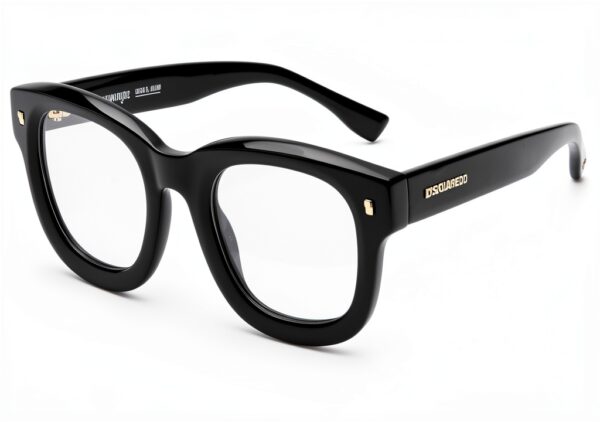 Occhiali da sole Dsquared2 D2 0091 Black Gold 48 mm con custodia-0
