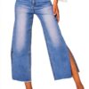 Jeans Nina Carter Donna Flared Cropped 7/8 Azzurro Modello-0