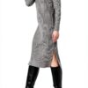 Vestito da Donna The Drop Midi a Costine in Moka e Taglie S XXL Plus-3