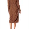 Vestito da Donna The Drop Midi a Costine Nero Elegante e Confortevole-1