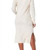 Vestito da Donna The Drop Midi a Costine Taglie S-5XL Nero e Moka-1