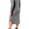 Vestito da Donna The Drop Midi a Costine in Moka e Taglie S XXL Plus-5